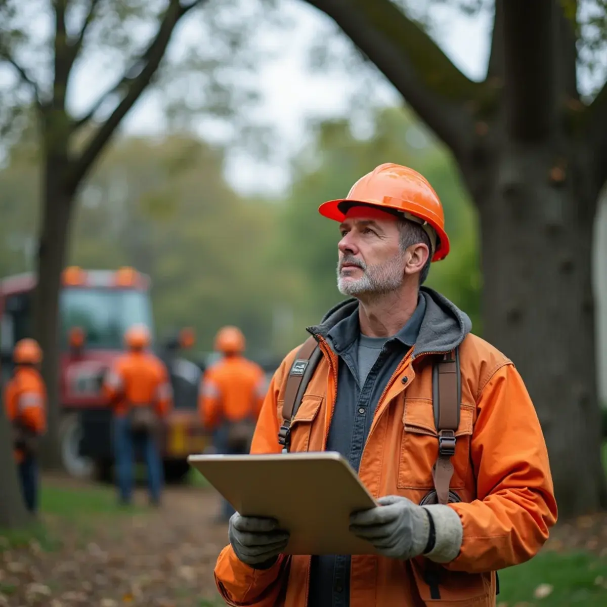 Owner of One of a Kind Tree Services on a job site in Southgate, Michigan