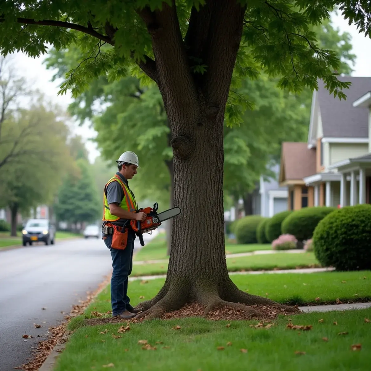 Mature ash in the front yard of a home in Garden City, Michigan