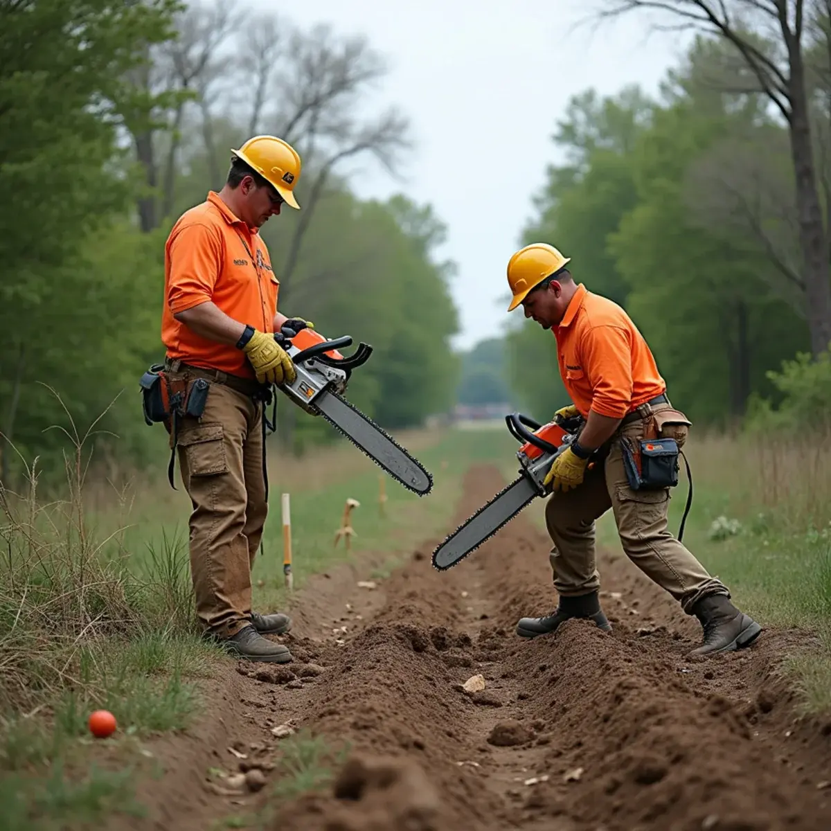 Michigan building lot cleared to grade and ready for excavation